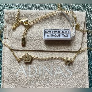 Adinas Flower and Letter H Silver and Gold plated Choker